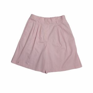 VINTAGE 90s shorts high rise pastel pink midi L